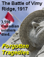 On the morning of April 9, 1917 the Canadian Corps attacked the German stronghold position at Vimy Ridge. The ridge, located about 10 kilometres to the north of Arras in Northern France and just south of the mines and factories of Lens and Lille, was a high ground that commanded the entire sector. The price of victory in France at Vimy Ridge was high: 10,500 casualties, including 3,598 dead.